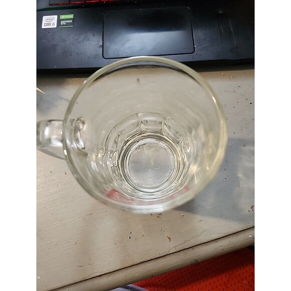 Vintage Coors Beer Mug 5" Heavy Glass Stein Red Logo Barware Collectible - Picture 6 of 11